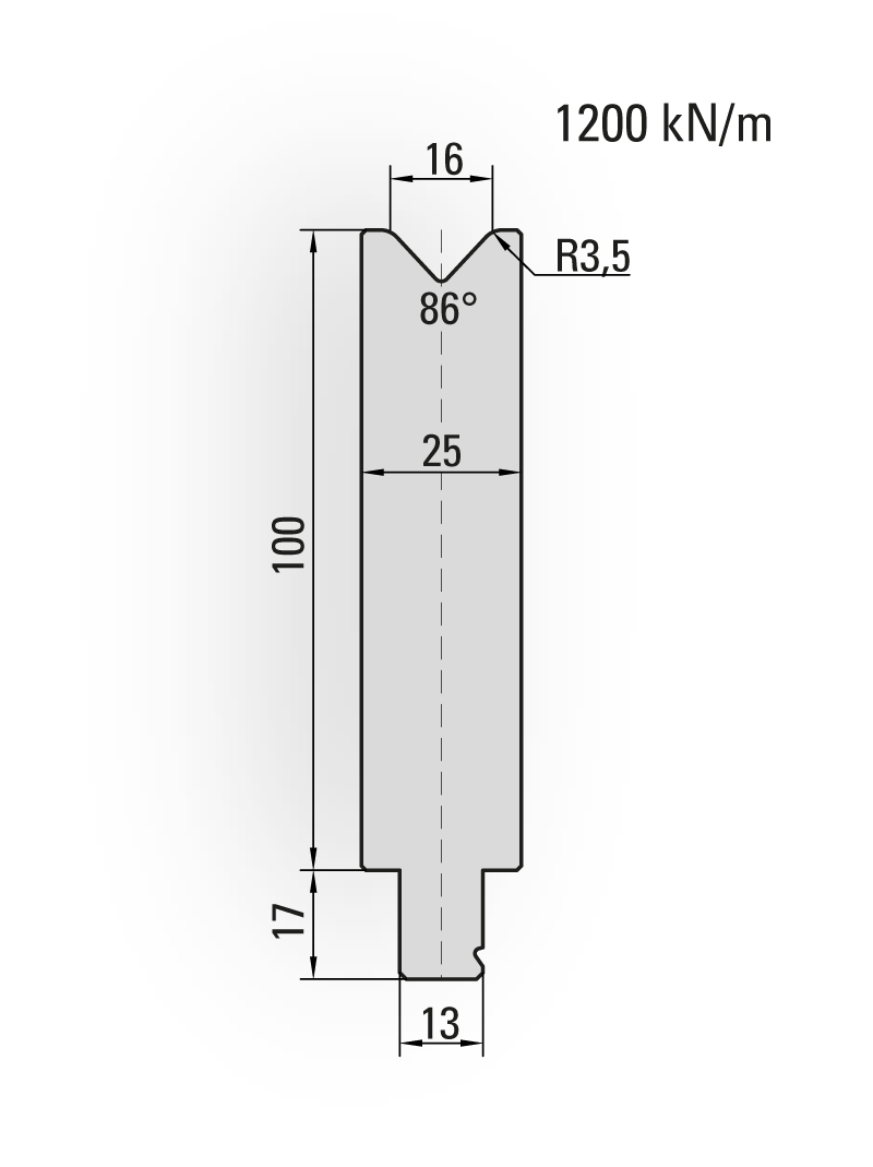 Lengte: 100mm - Gewicht: 2.1 kg