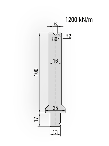 Lengte: 100mm - Gewicht: 1.5 kg