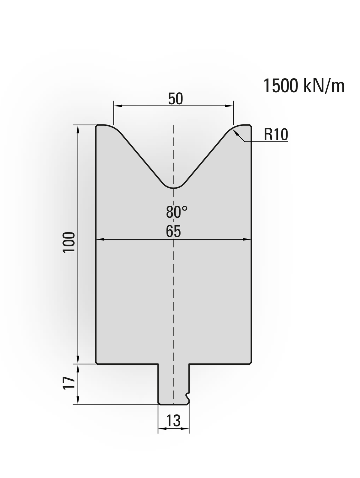 Lengte: 100mm - Gewicht: 4.7 kg