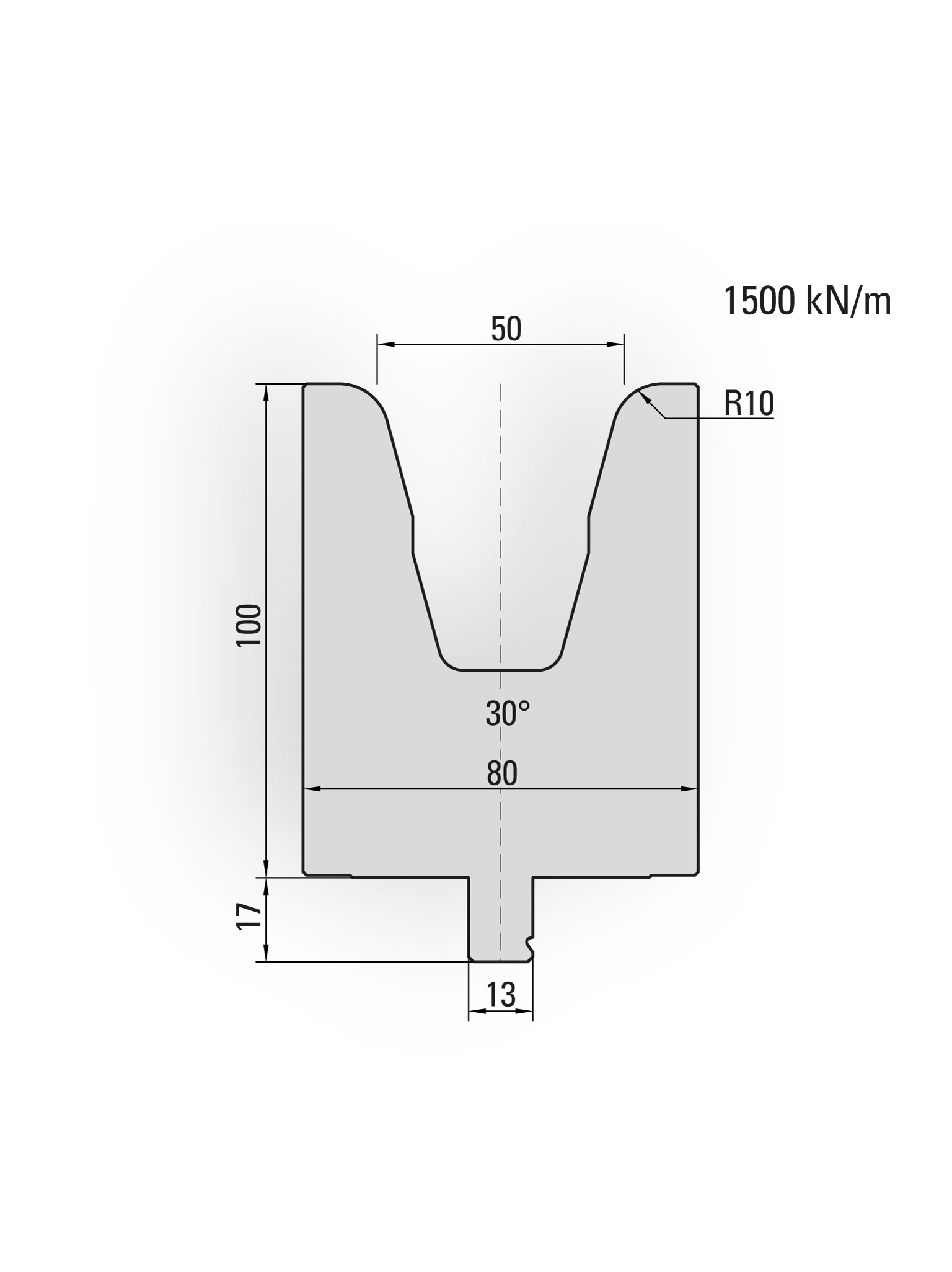 Lengte: 100mm - Gewicht: 4.8 kg