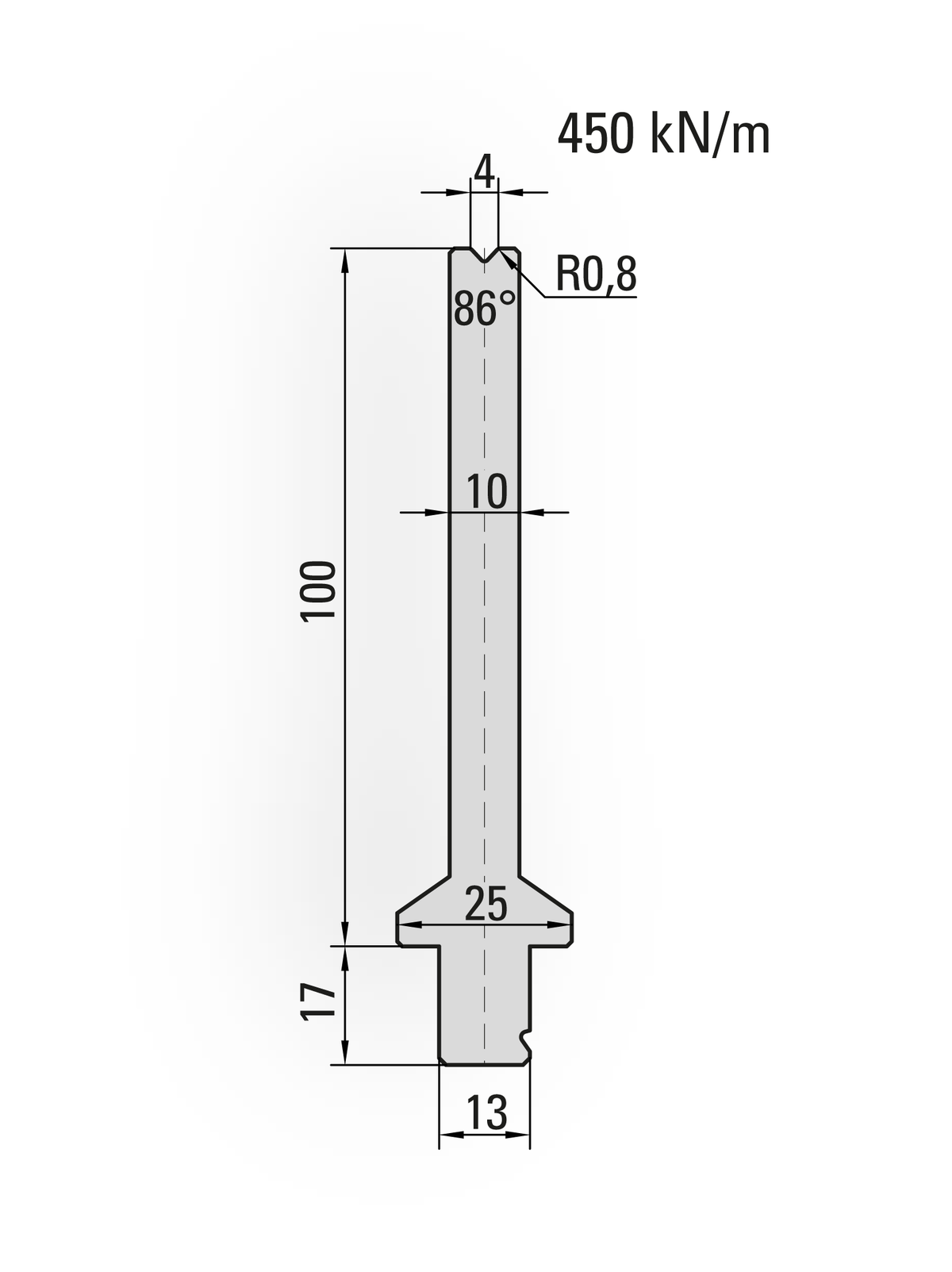 Lengte: 100mm - Gewicht: 1 kg