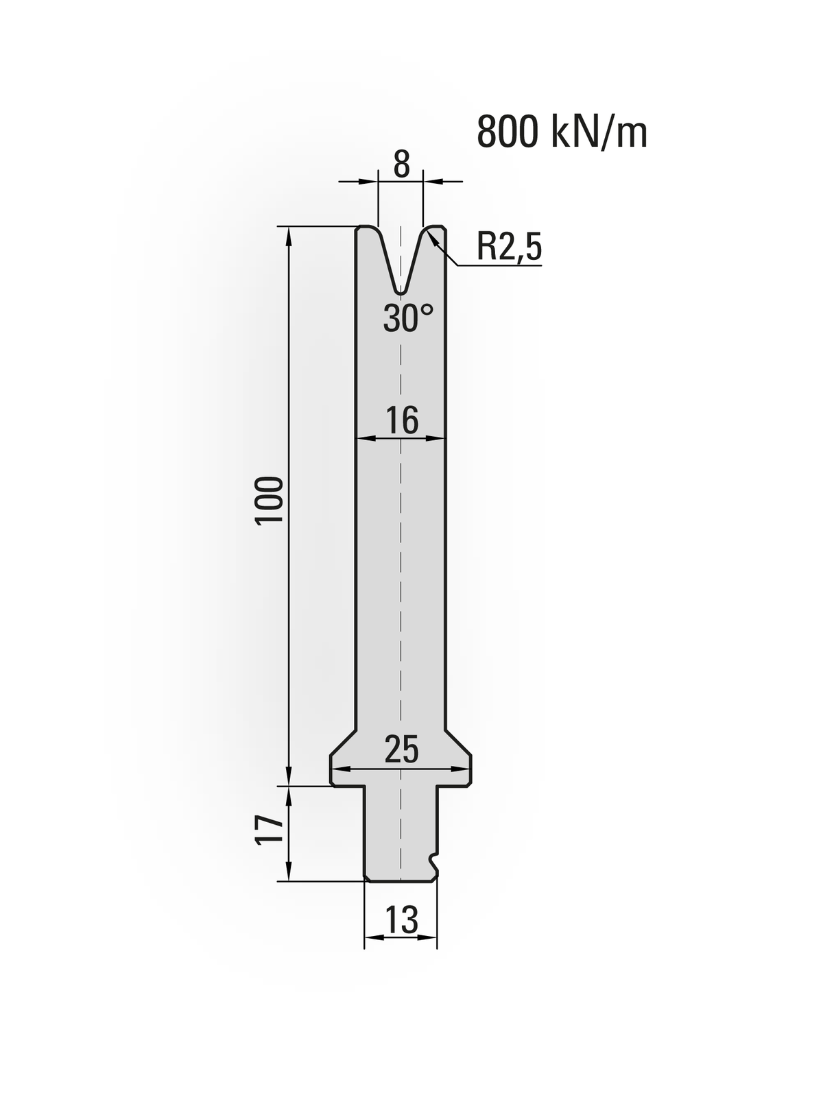 Lengte: 100mm - Gewicht: 1.4 kg