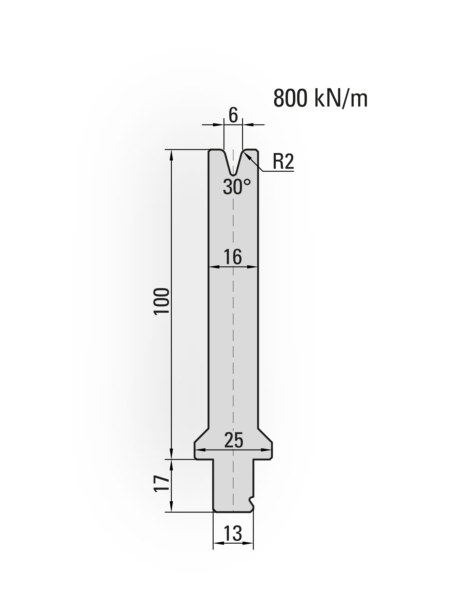 Lengte: 100mm - Gewicht: 1.5 kg