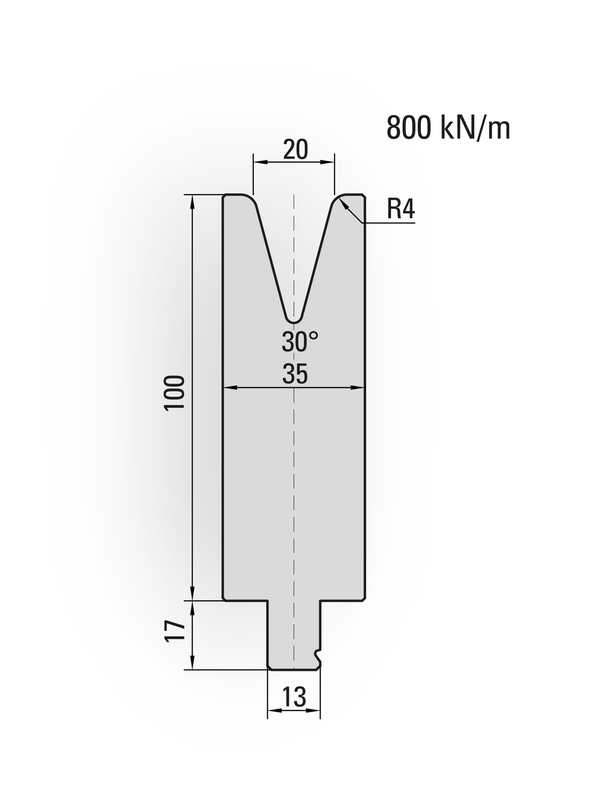 Lengte: 100mm - Gewicht: 2.6 kg