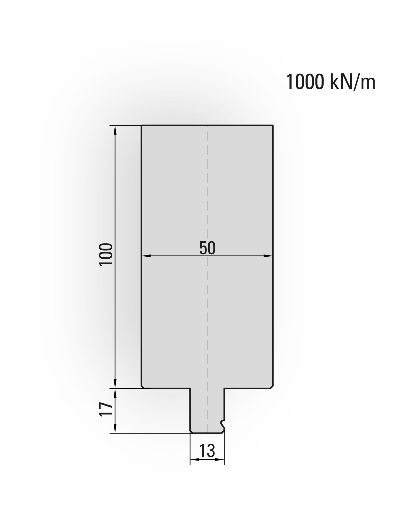 Lengte: 100mm - Gewicht: 4.2 kg