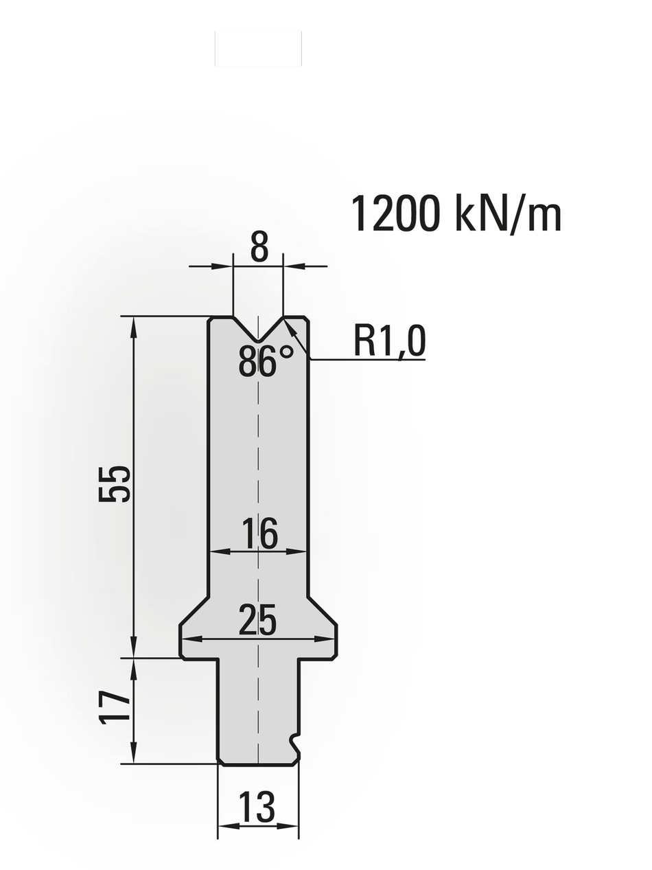 Lengte: 100mm - Gewicht: 0.9 kg