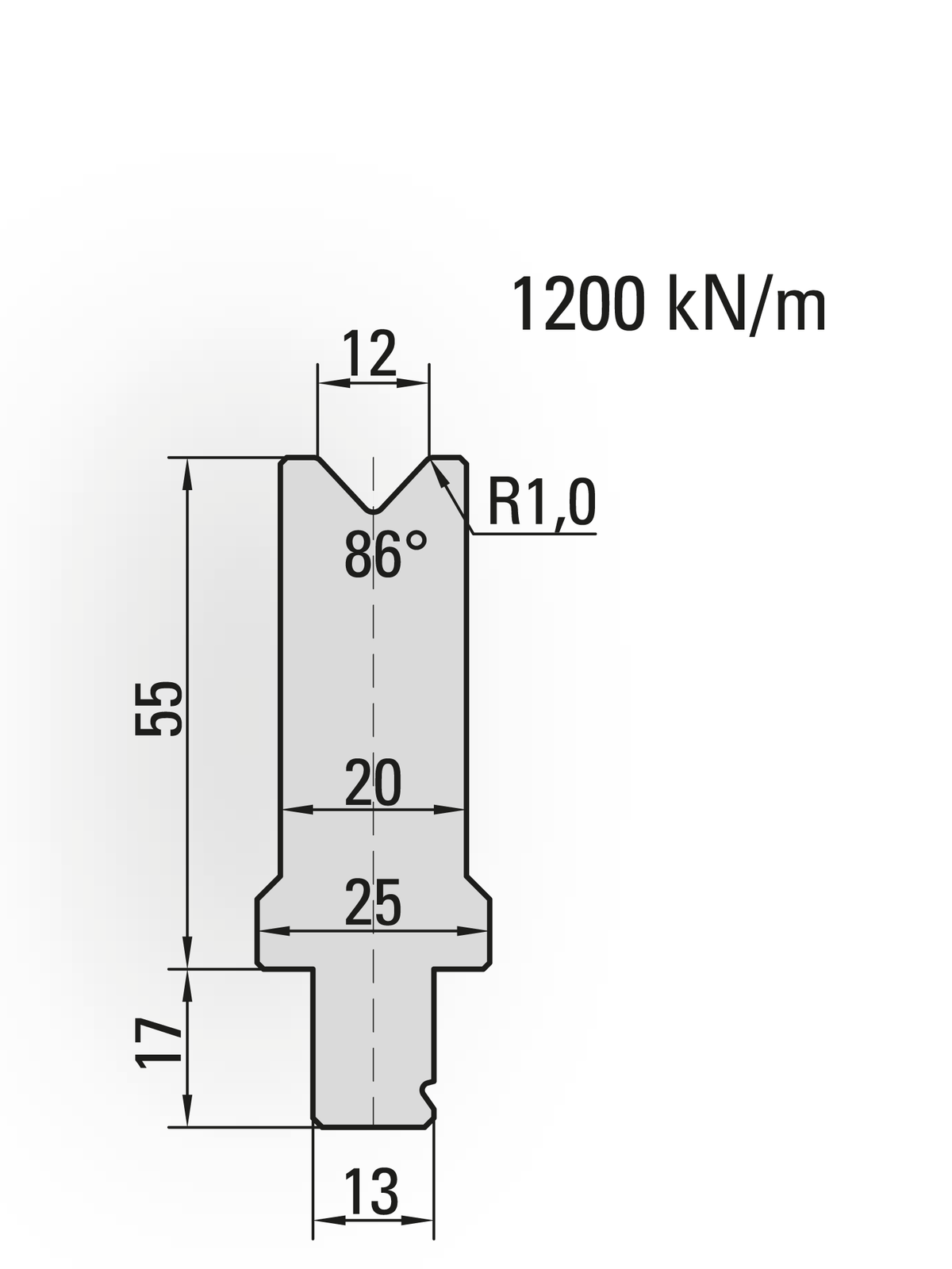 Lengte: 100mm - Gewicht: 1 kg