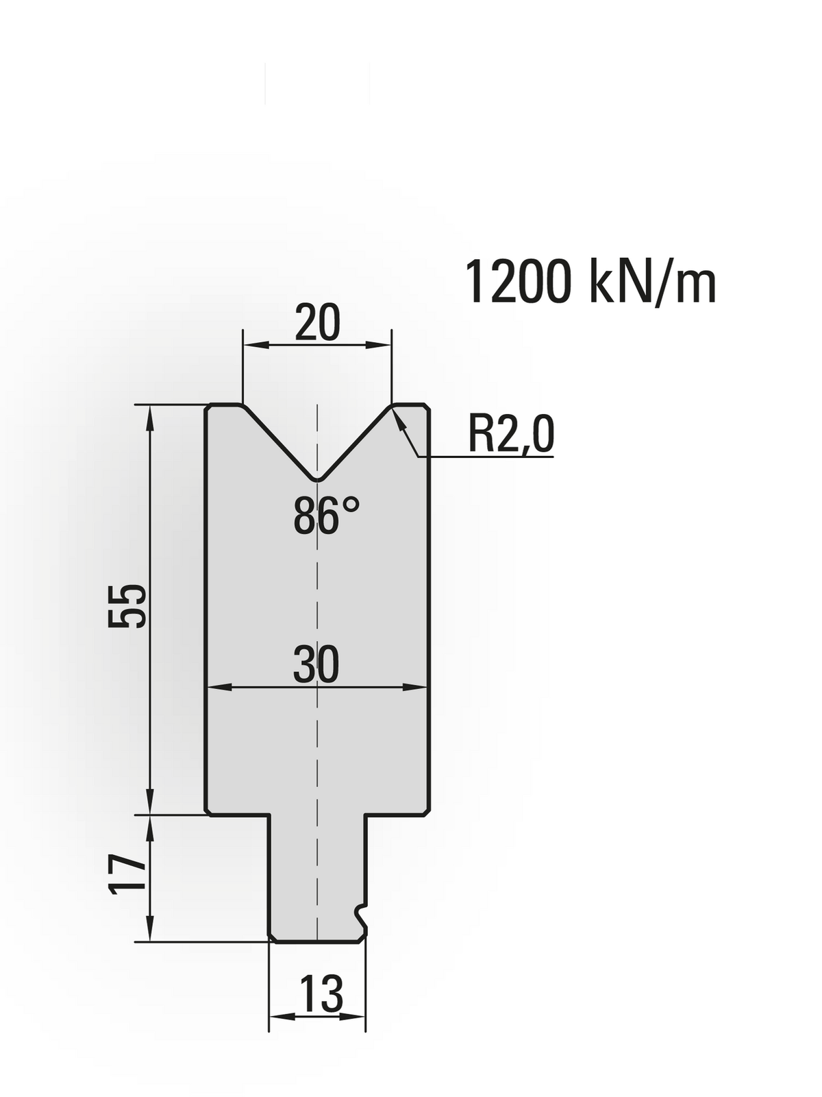 Lengte: 100mm - Gewicht: 1.4 kg