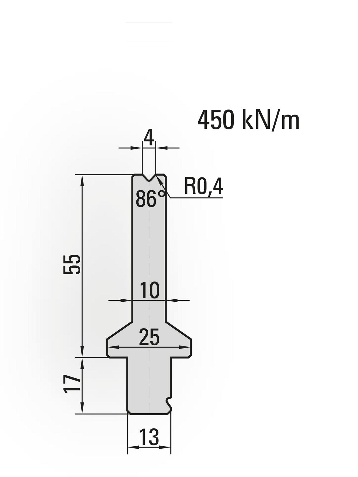 Lengte: 100mm - Gewicht: 0.7 kg