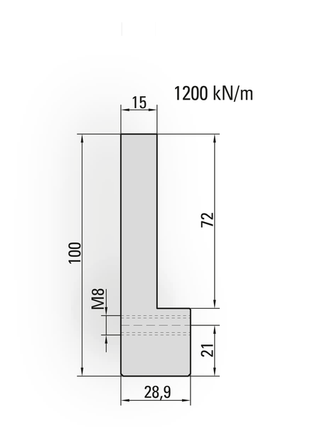 Lengte: 100mm - Gewicht: 1.5 kg