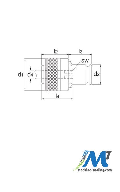 Tappot Gr.3 met slip M27 DIN376 (20.0x16.0)